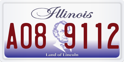 IL license plate A089112