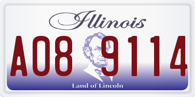 IL license plate A089114