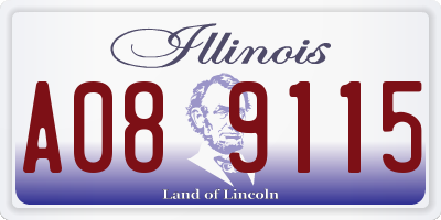 IL license plate A089115