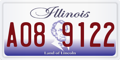 IL license plate A089122