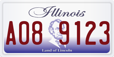 IL license plate A089123