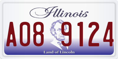 IL license plate A089124