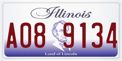 IL license plate A089134