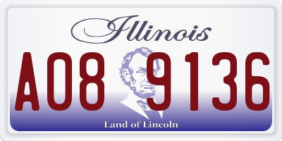 IL license plate A089136