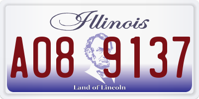 IL license plate A089137