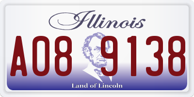 IL license plate A089138