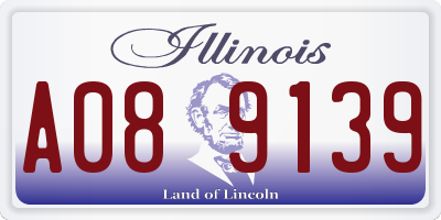 IL license plate A089139
