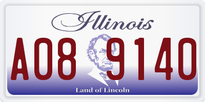 IL license plate A089140