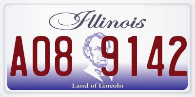 IL license plate A089142