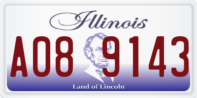 IL license plate A089143
