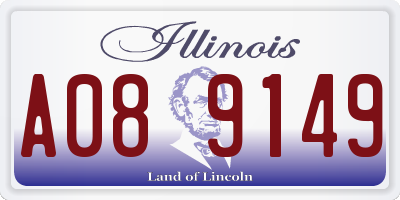 IL license plate A089149