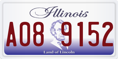 IL license plate A089152