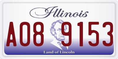 IL license plate A089153