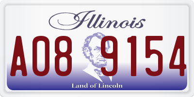 IL license plate A089154