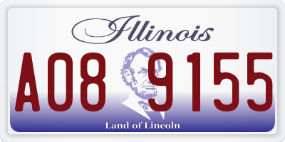 IL license plate A089155
