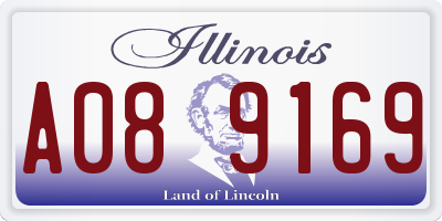 IL license plate A089169