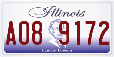 IL license plate A089172