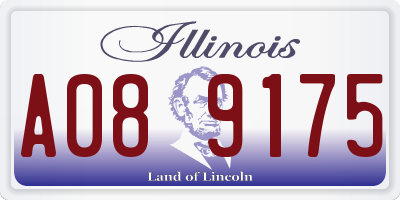 IL license plate A089175