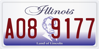IL license plate A089177