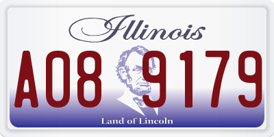 IL license plate A089179