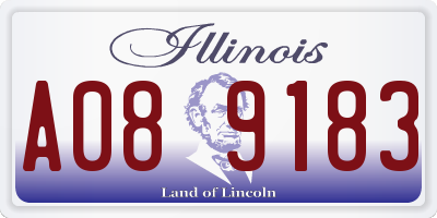 IL license plate A089183