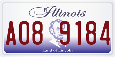 IL license plate A089184
