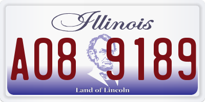 IL license plate A089189