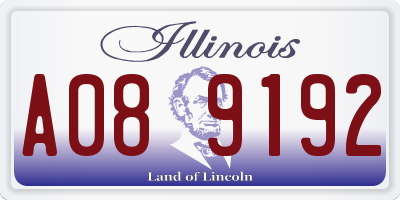 IL license plate A089192