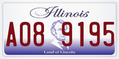 IL license plate A089195