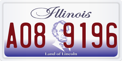 IL license plate A089196