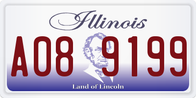IL license plate A089199
