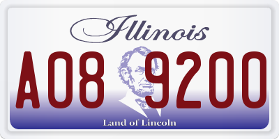 IL license plate A089200