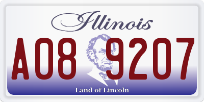 IL license plate A089207