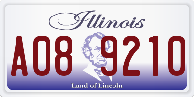 IL license plate A089210