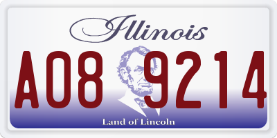 IL license plate A089214