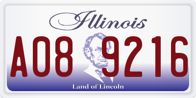IL license plate A089216
