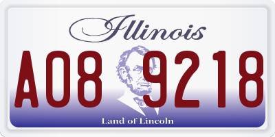 IL license plate A089218