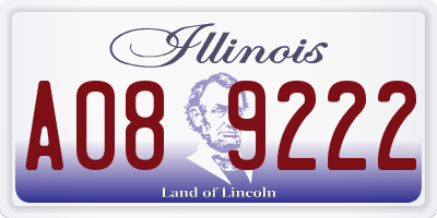 IL license plate A089222