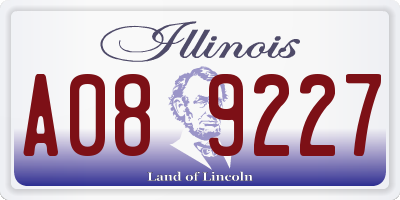 IL license plate A089227