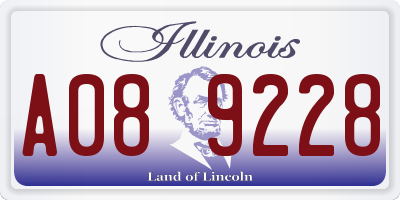 IL license plate A089228