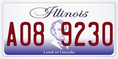 IL license plate A089230