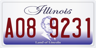 IL license plate A089231