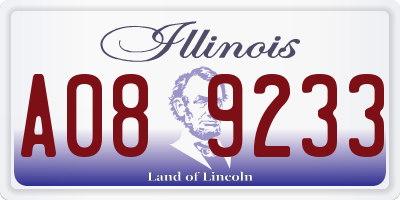 IL license plate A089233