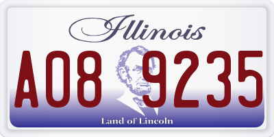 IL license plate A089235