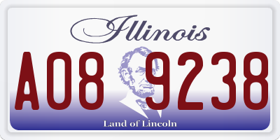 IL license plate A089238