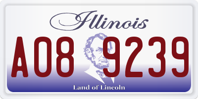 IL license plate A089239