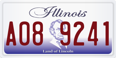 IL license plate A089241
