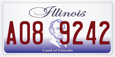 IL license plate A089242