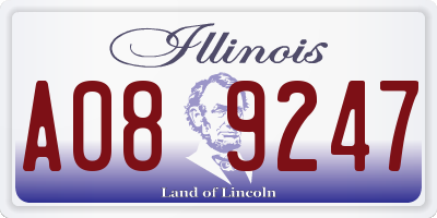 IL license plate A089247