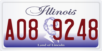IL license plate A089248